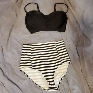 4XL sexy black and white bikini swimsuit NWT